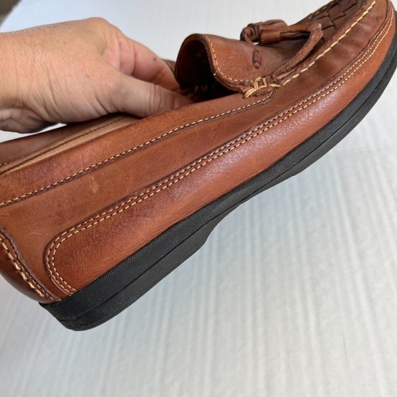 Boca Classics Mens Sz 9.5 Leather Tasseled Beach Loafers Slip In Boat Shoes main image 6